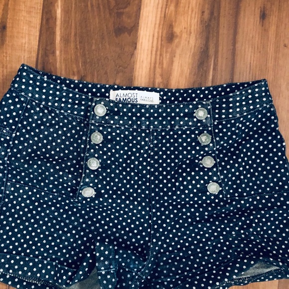Navy White Polka Dots Shorts - Picture 4 of 6